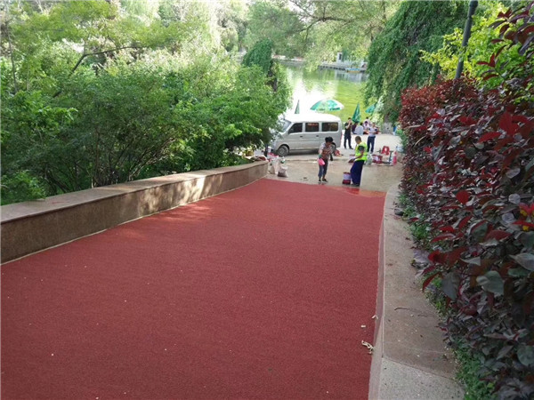 白银彩色路面施工